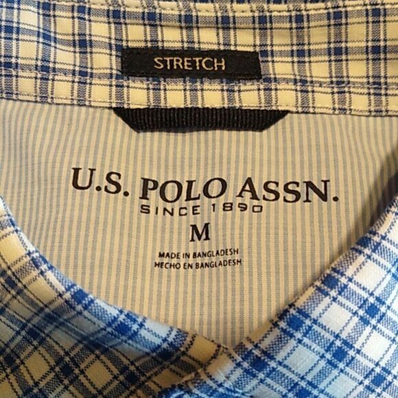 NWT US Polo Assn Men's Woven Short Sleeve button down shirt - Picture 2 of 8